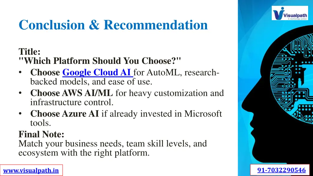 conclusion recommendation