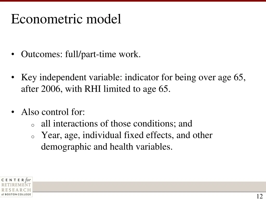 econometric model