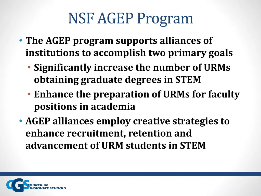 nsf agep program