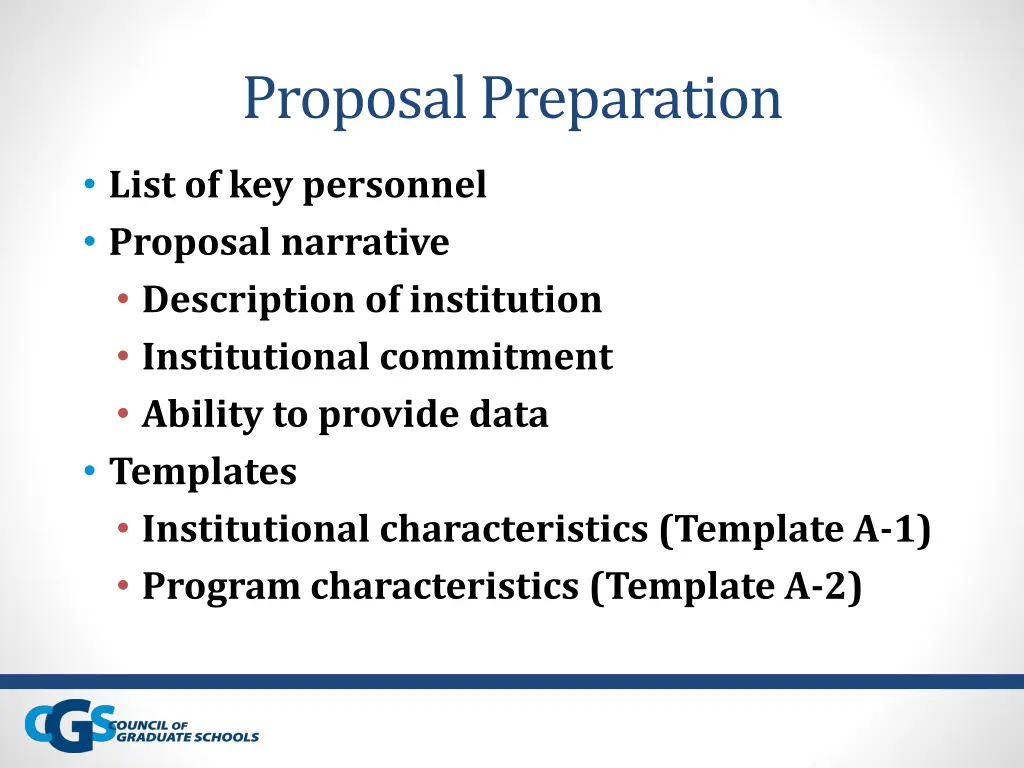 proposal preparation