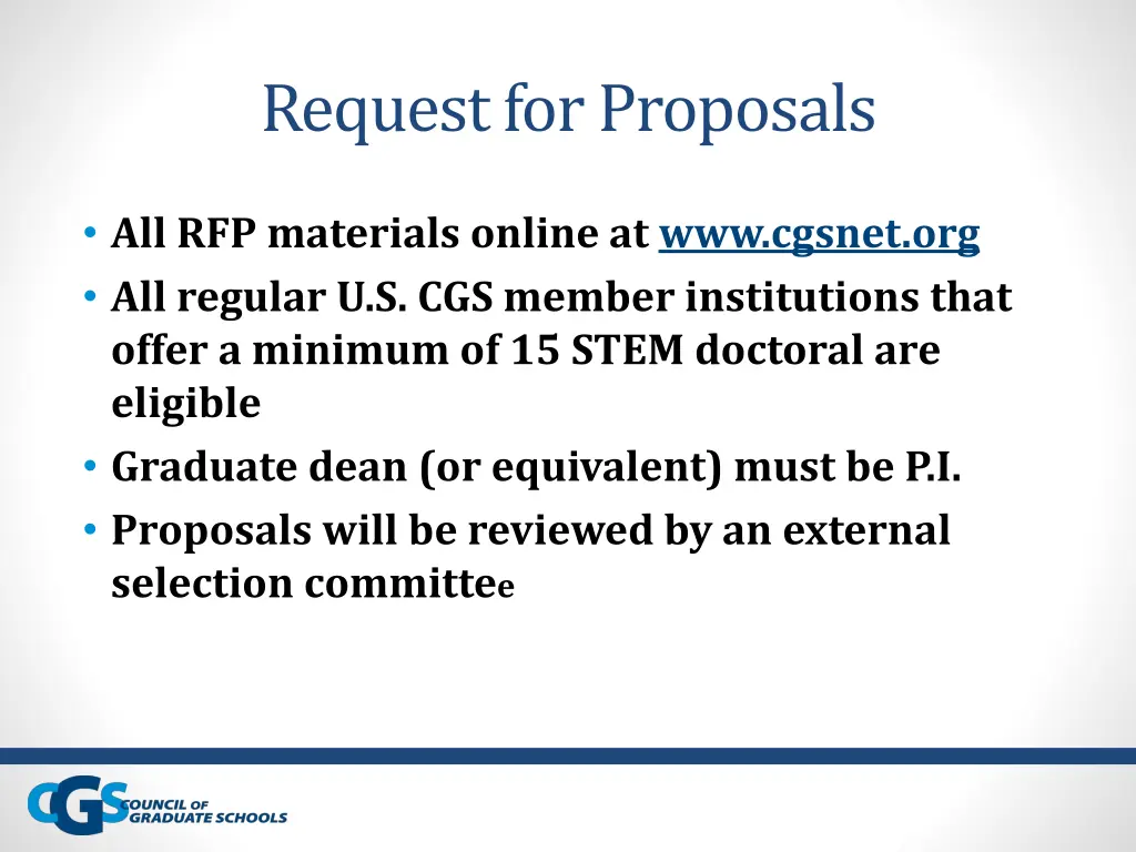 request for proposals