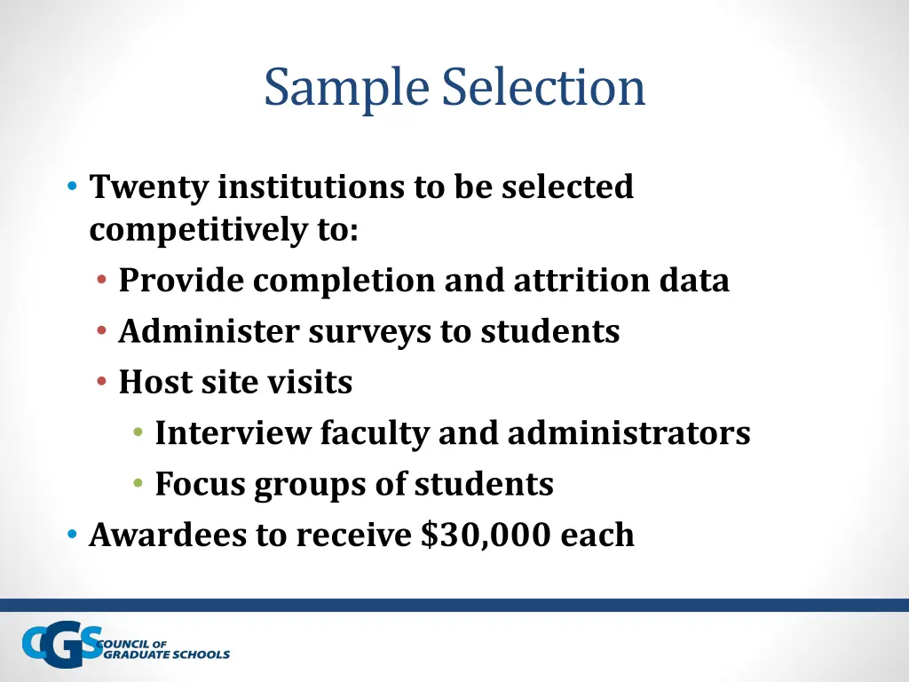 sample selection