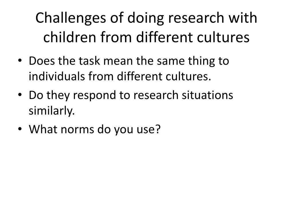 challenges of doing research with children from