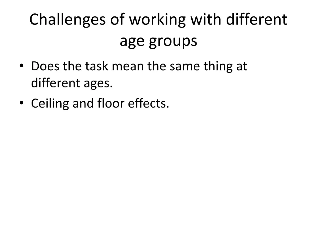 challenges of working with different age groups