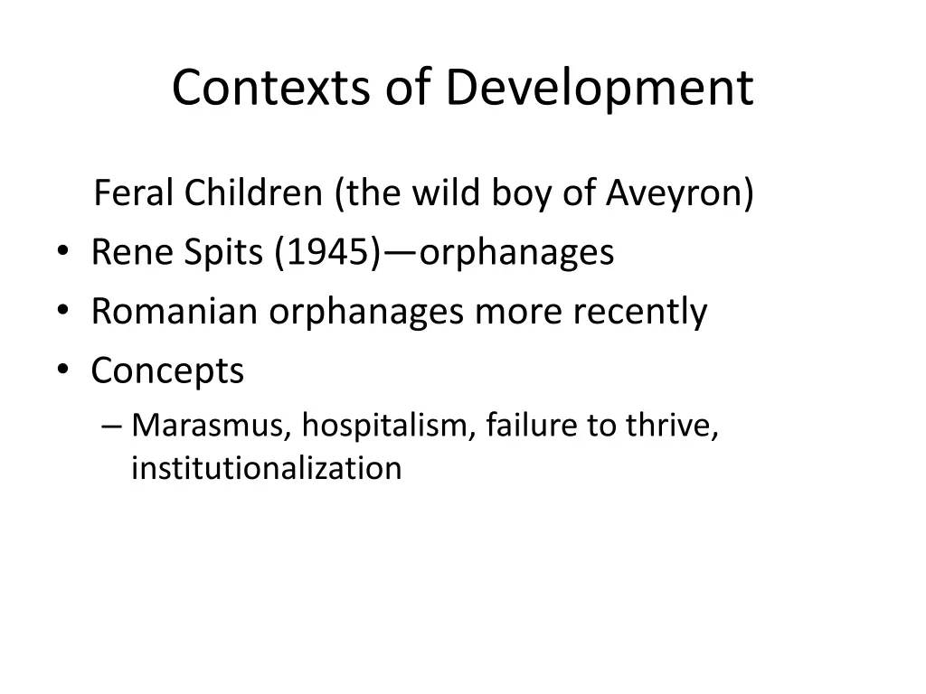 contexts of development