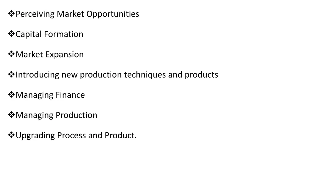 perceiving market opportunities