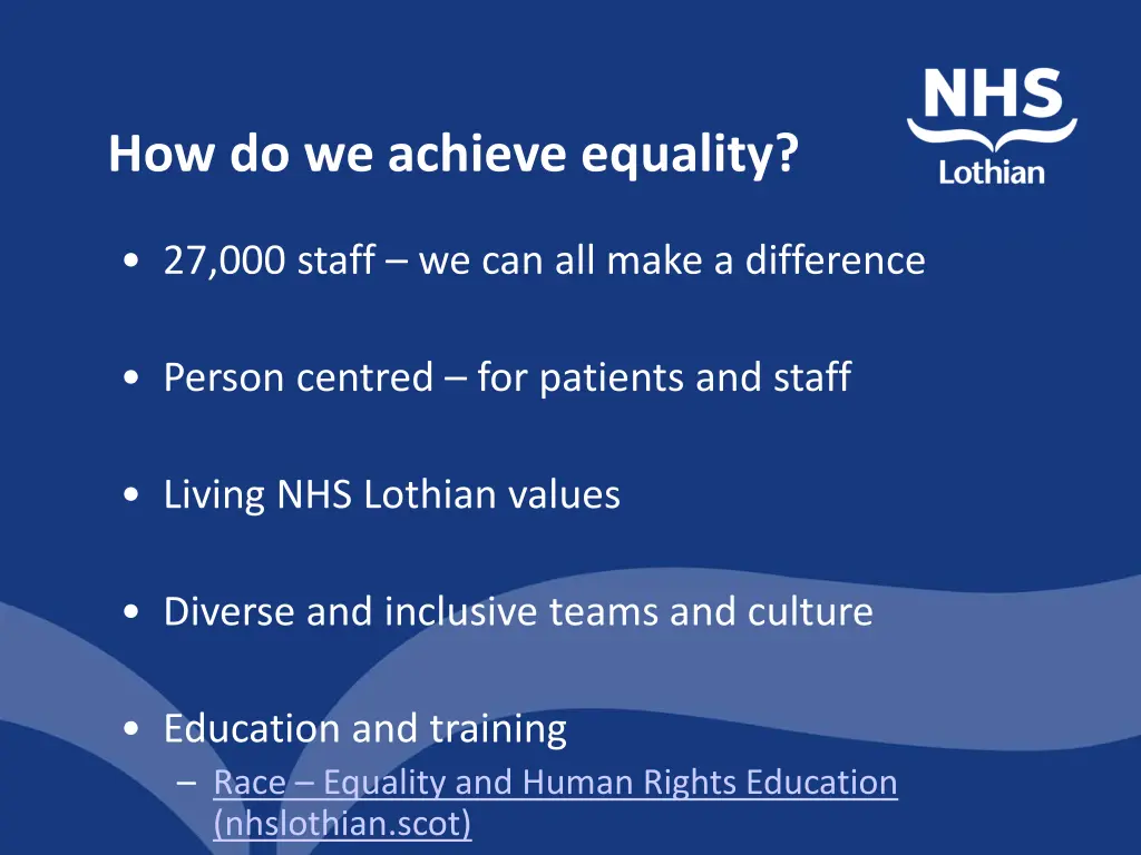 how do we achieve equality 1