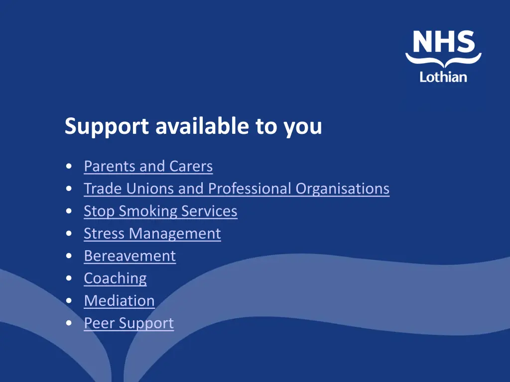 support available to you 1