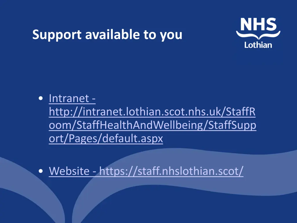 support available to you