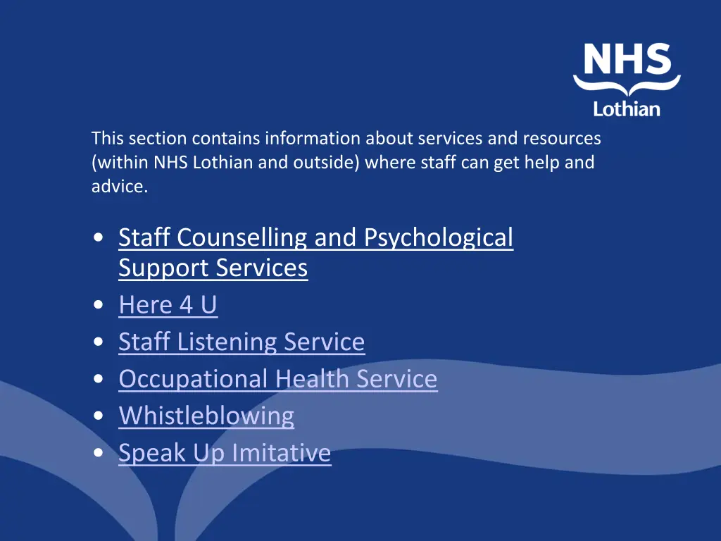 this section contains information about services