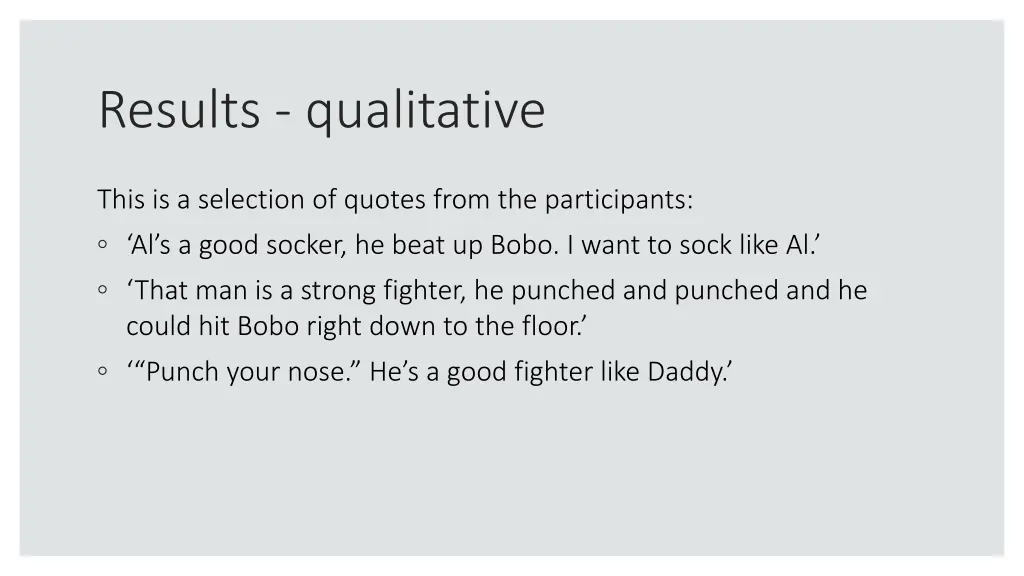 results qualitative