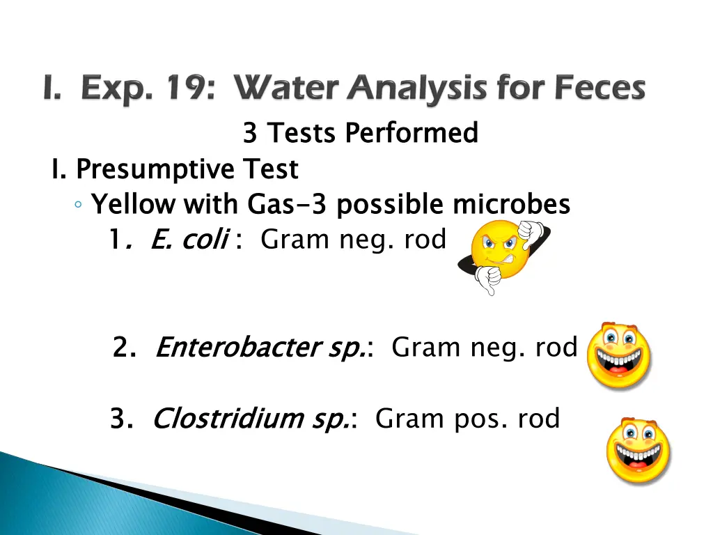 3 tests performed 2