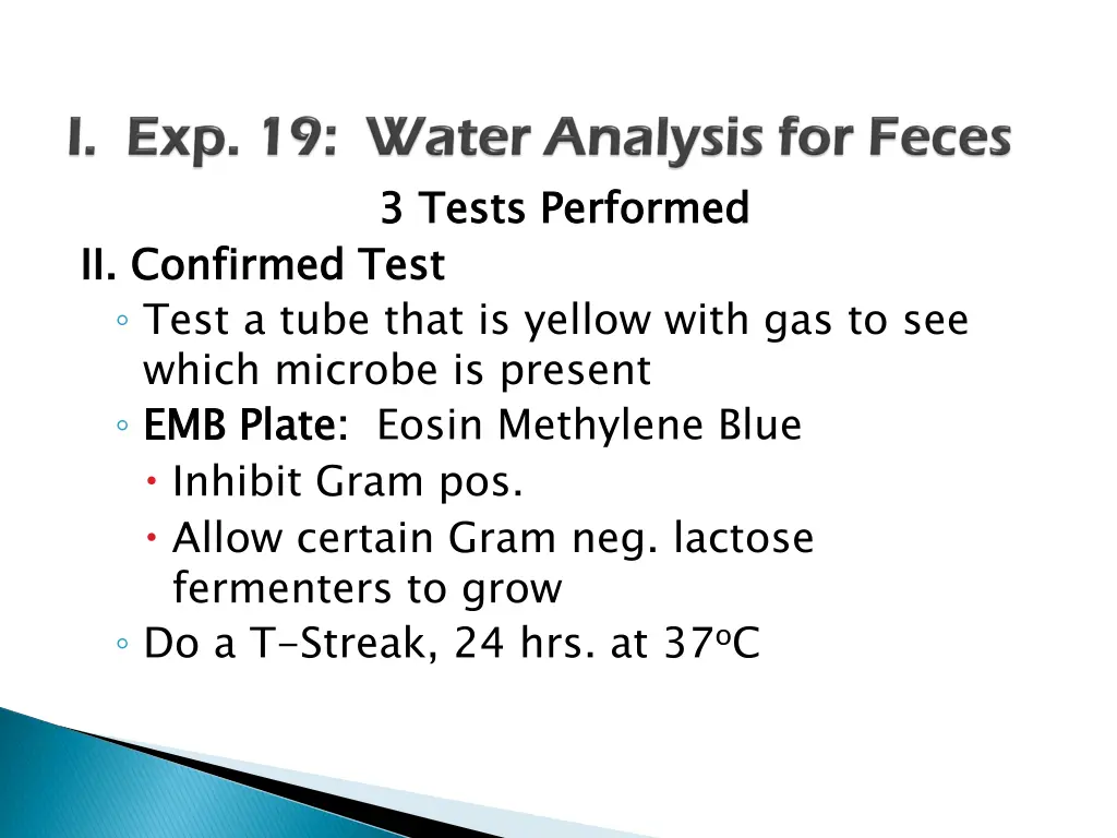 3 tests performed 3