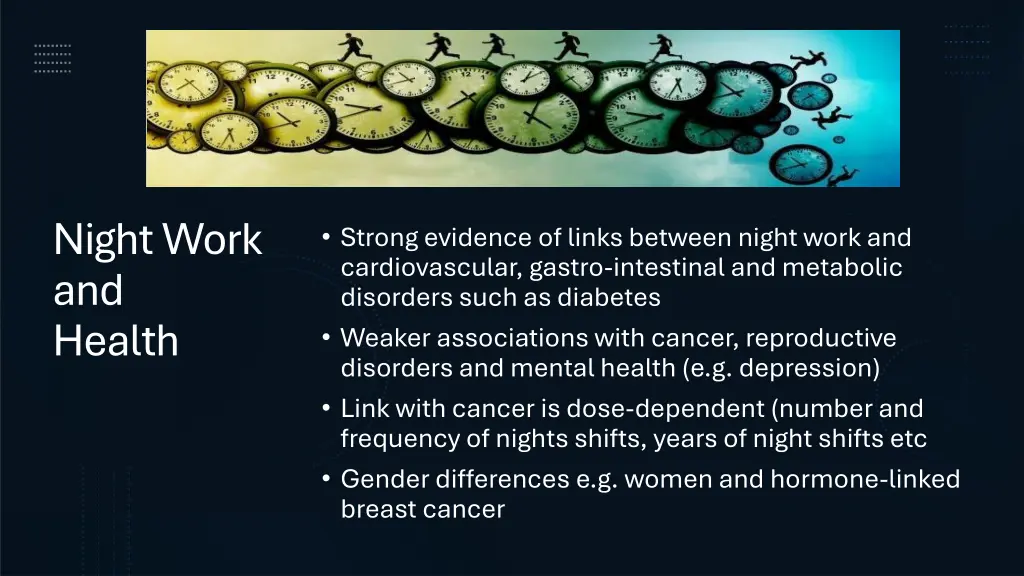 night work and health