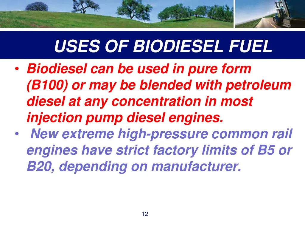 uses of biodiesel fuel biodiesel can be used