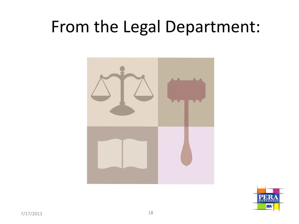 from the legal department