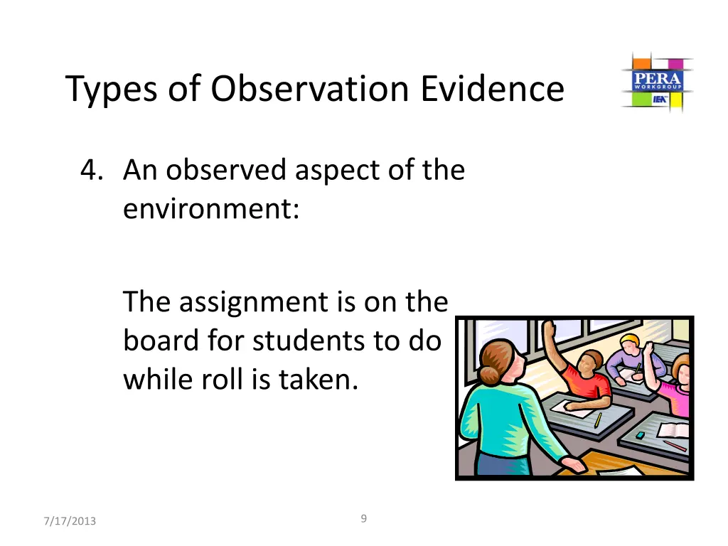 types of observation evidence 3