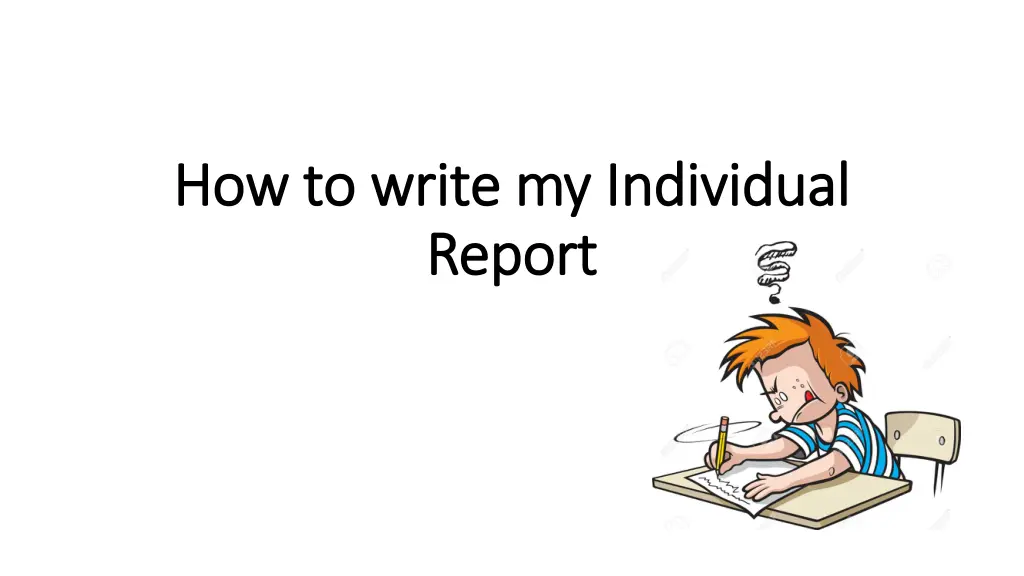 how to write my individual how to write