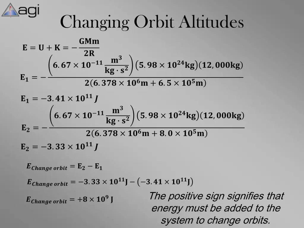 changing orbit altitudes 1