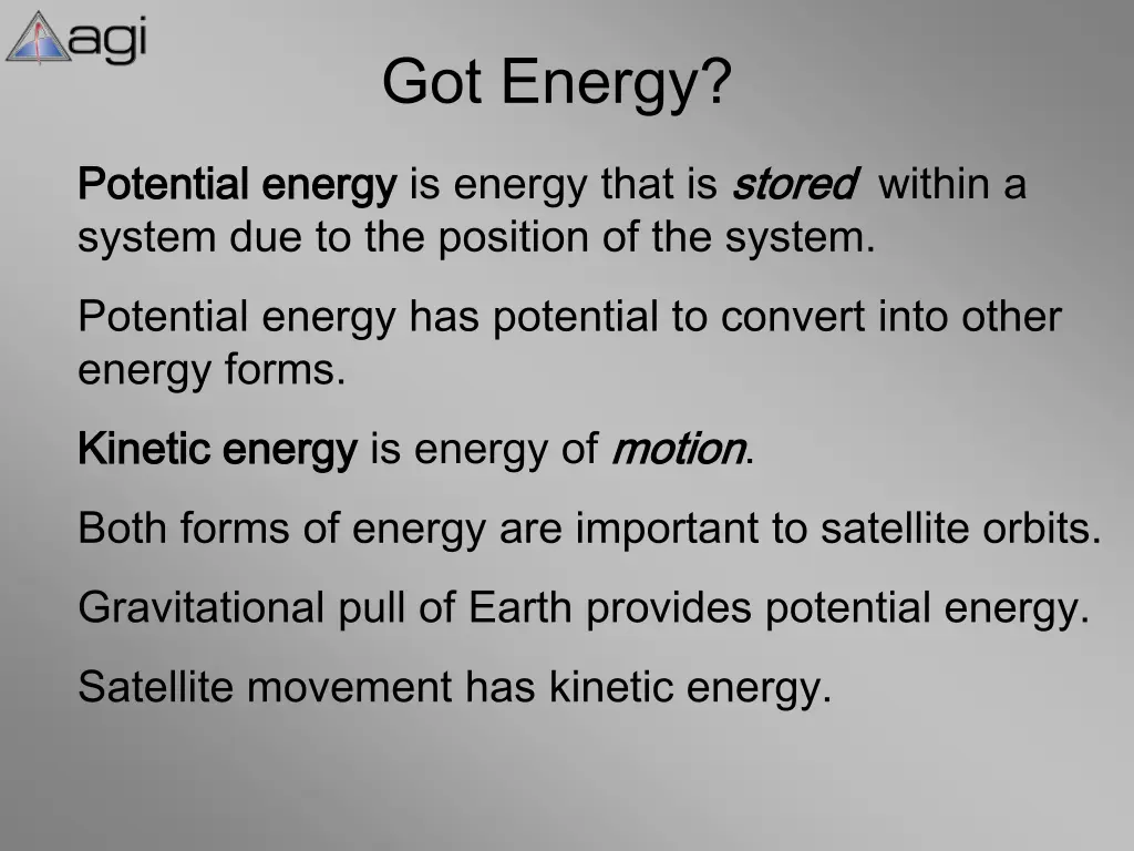 got energy