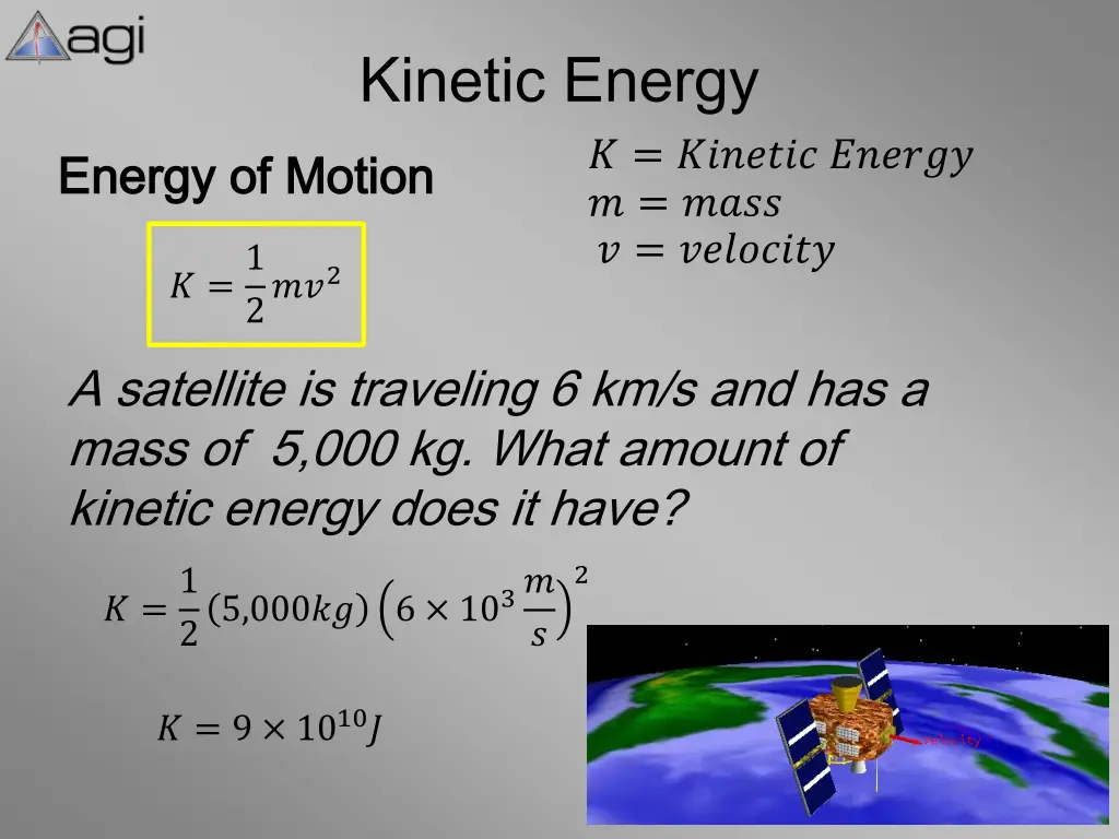 kinetic energy of motion motion