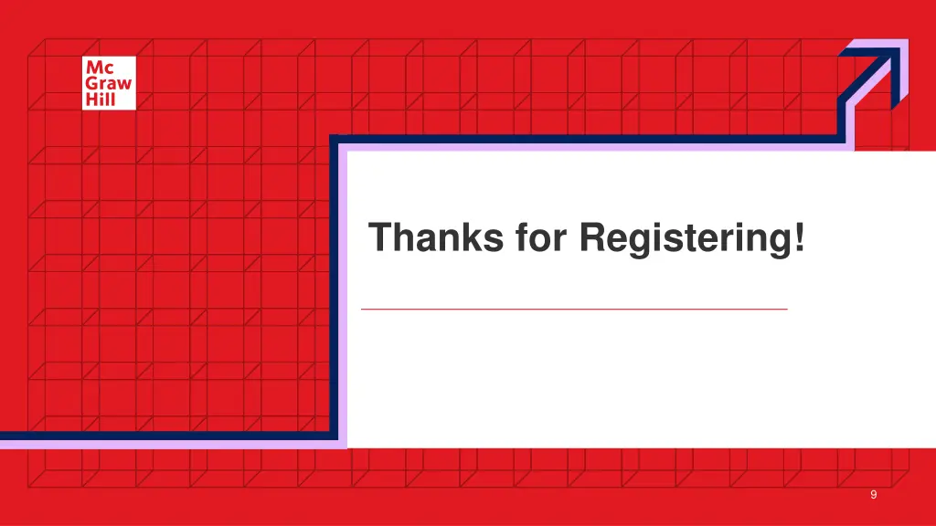 thanks for registering