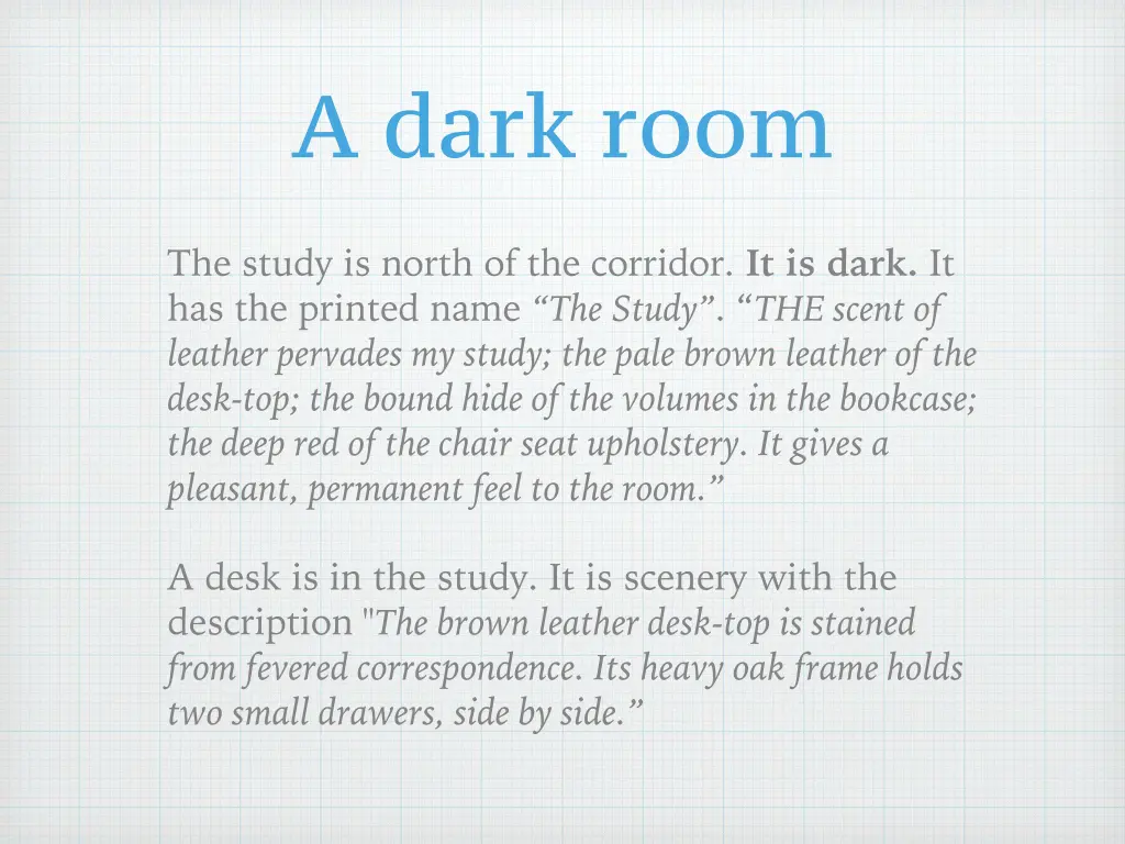 a dark room