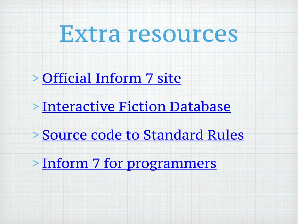 extra resources
