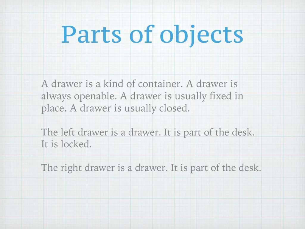 parts of objects
