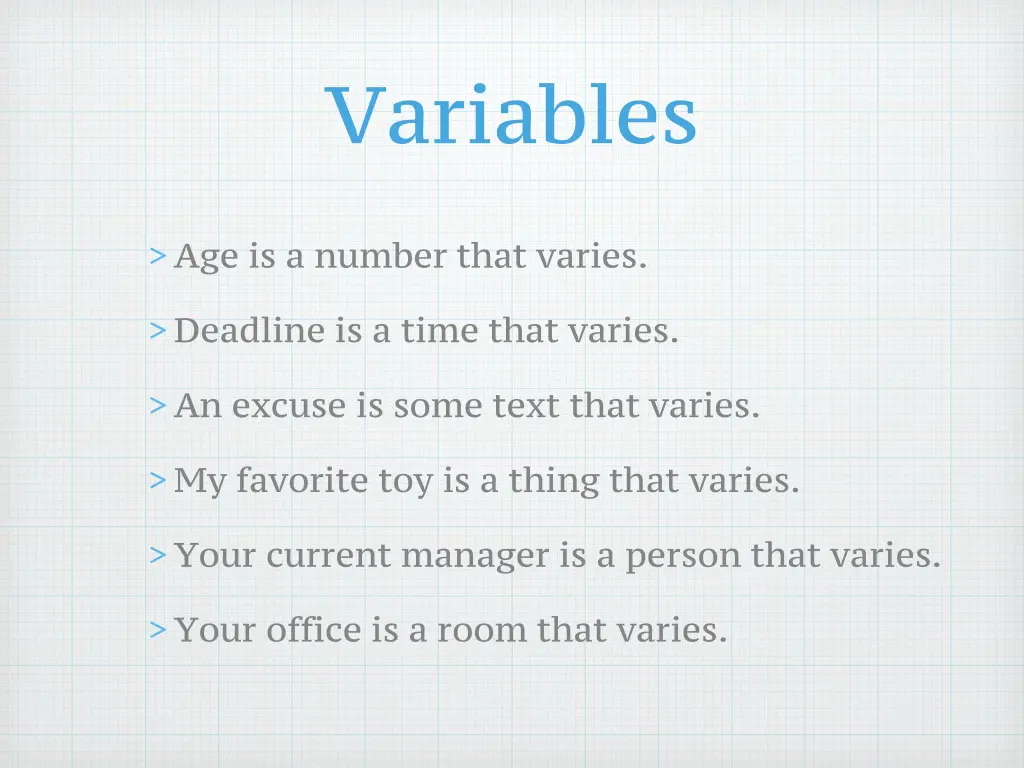 variables