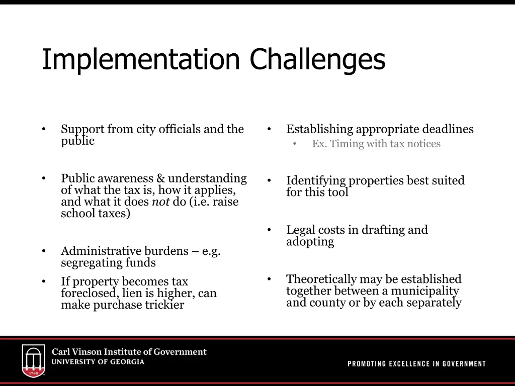 implementation challenges