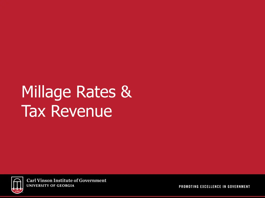 millage rates tax revenue