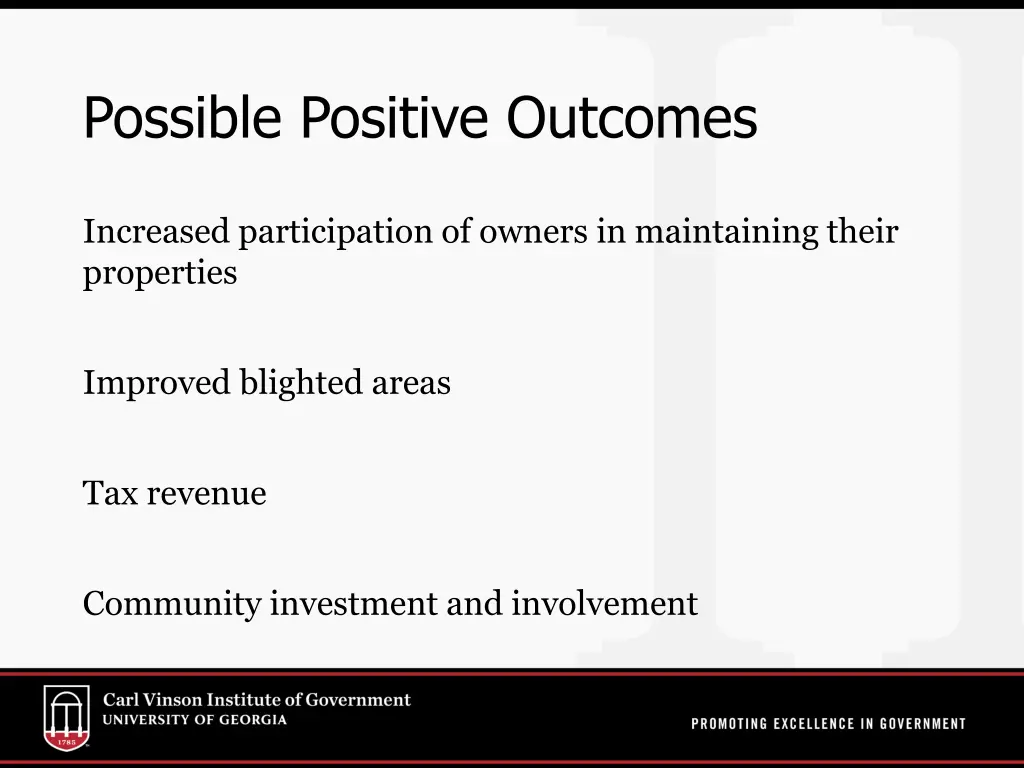 possible positive outcomes