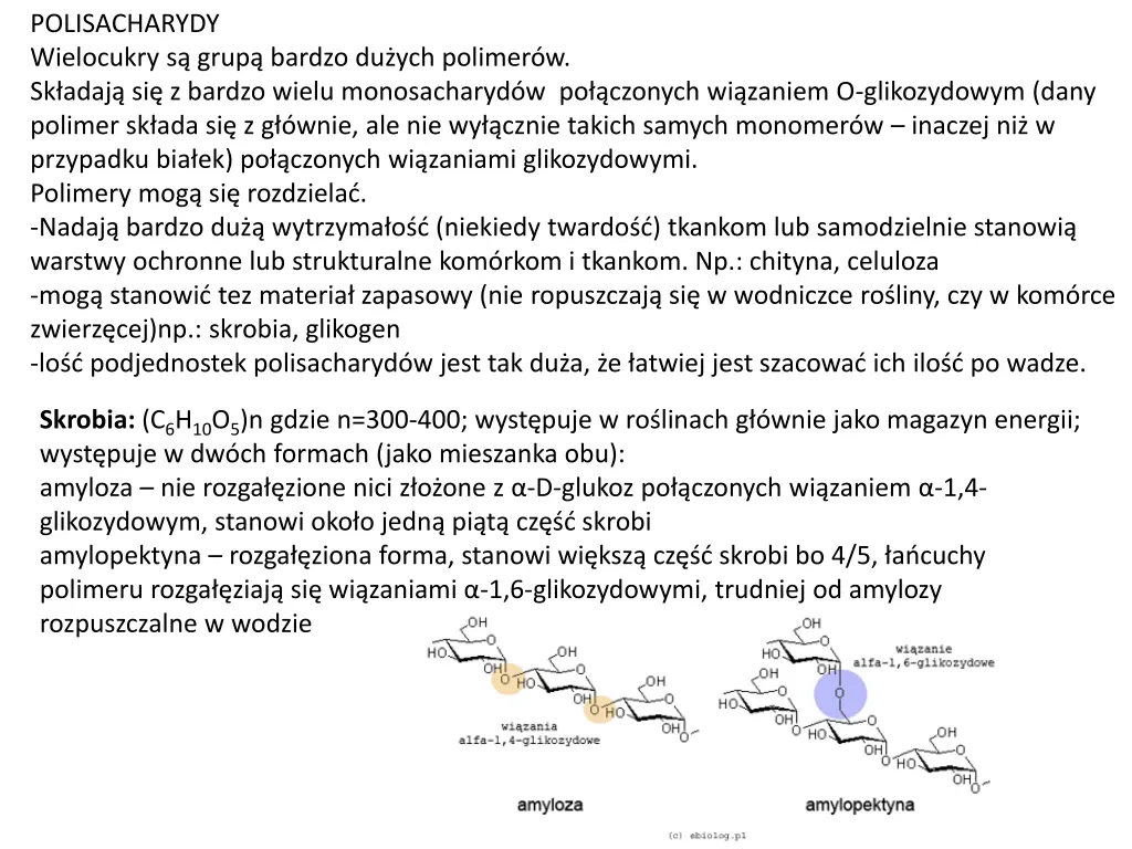 polisacharydy wielocukry s grup bardzo