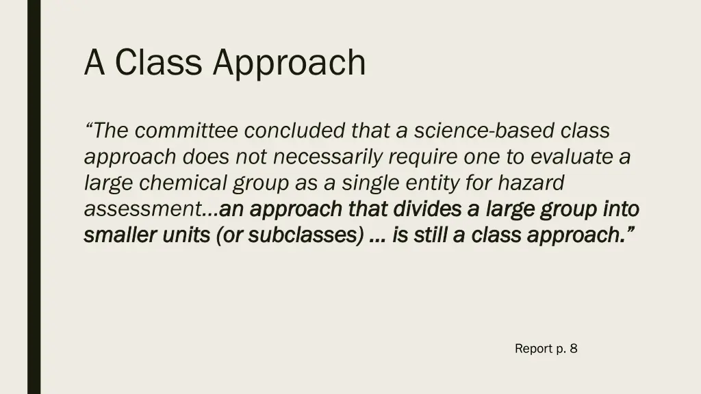 a class approach