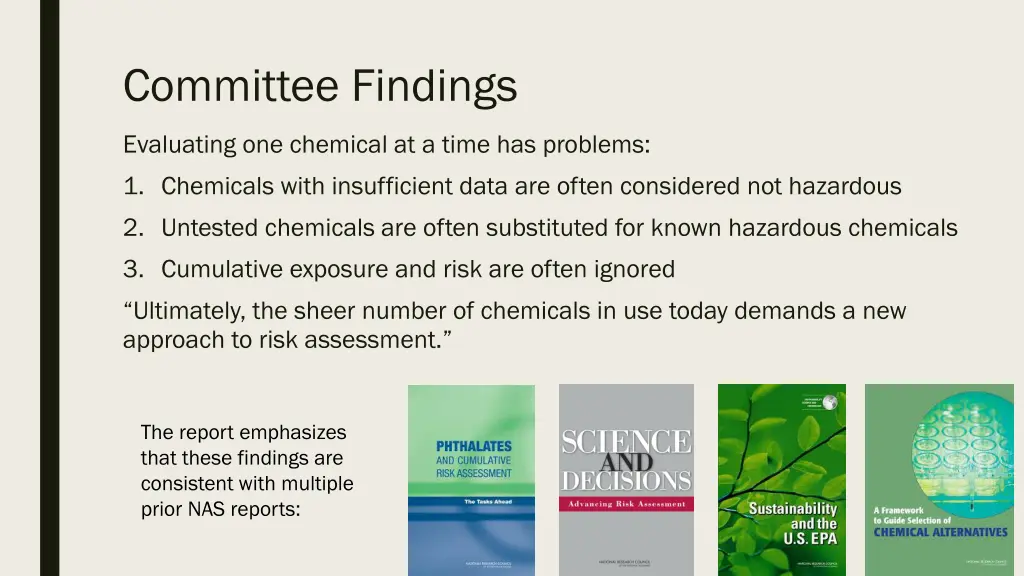 committee findings