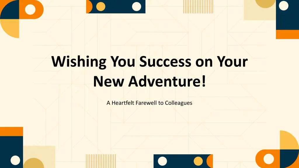 wishing you success on your new adventure