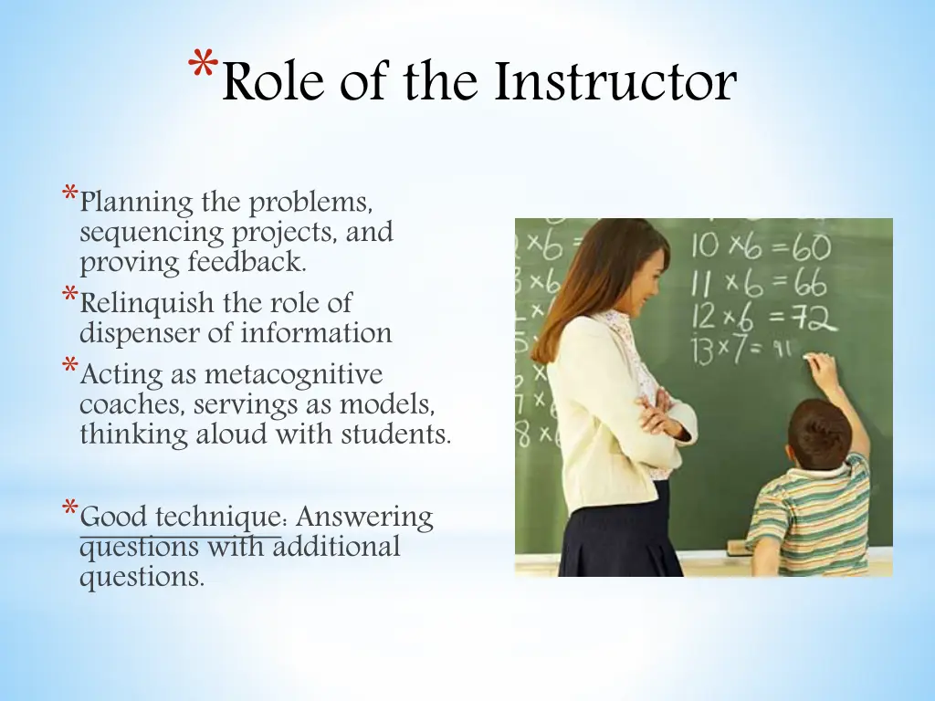 role of the instructor