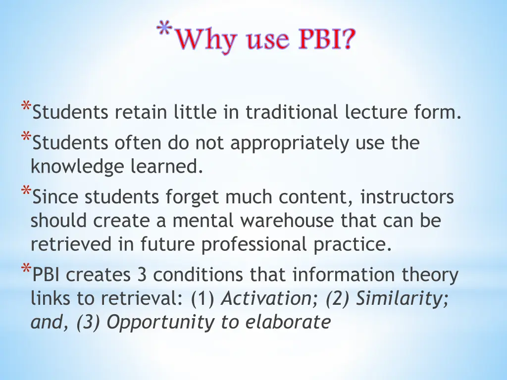 why use pbi why use pbi