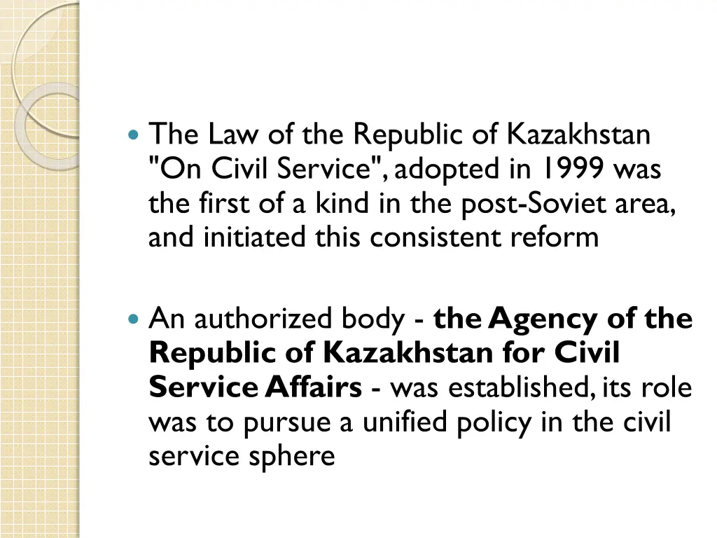 the law of the republic of kazakhstan on civil