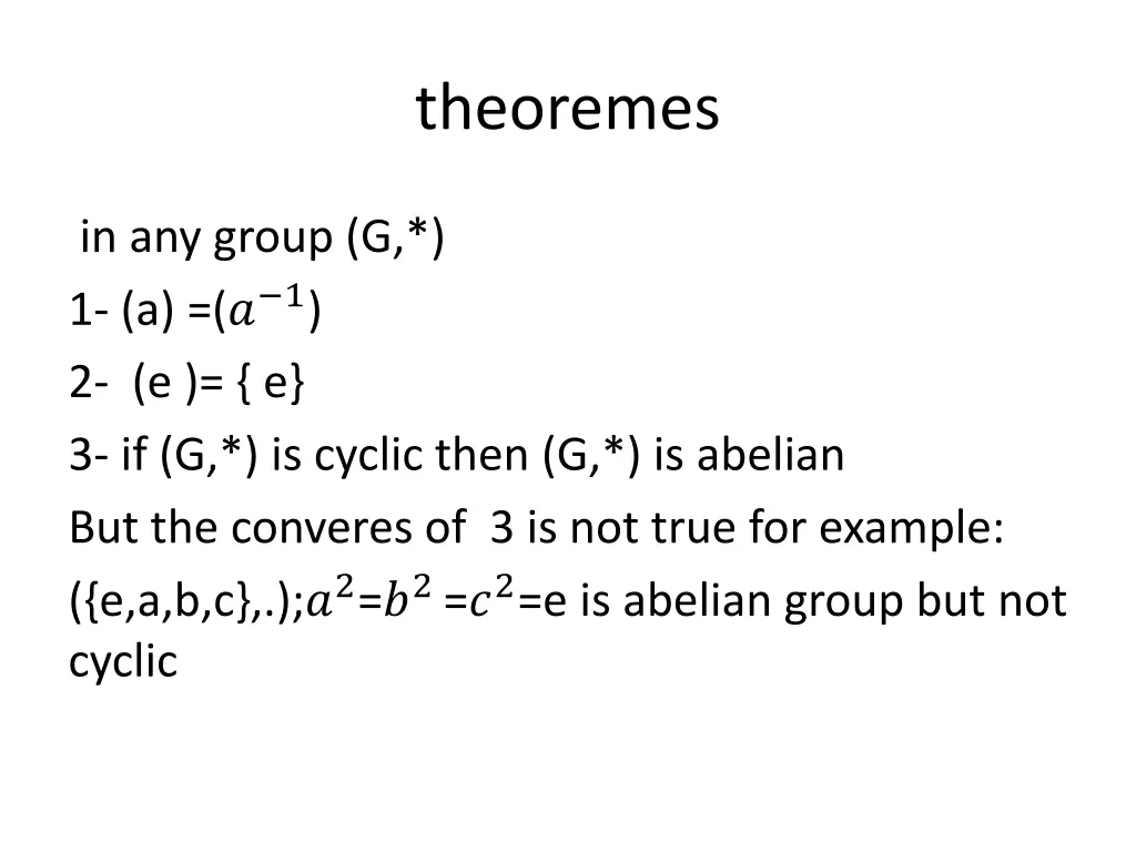 theoremes