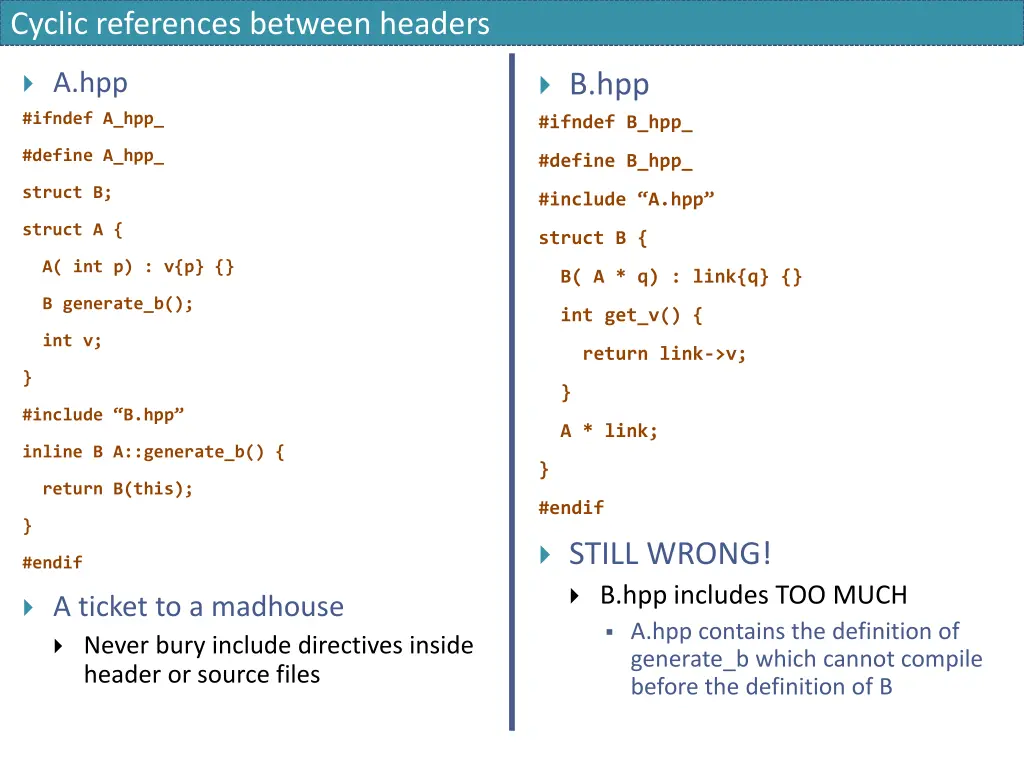 cyclic references between headers 1