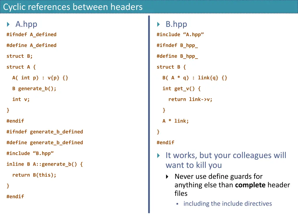 cyclic references between headers 2