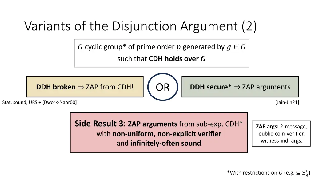 variants of the disjunction argument 2