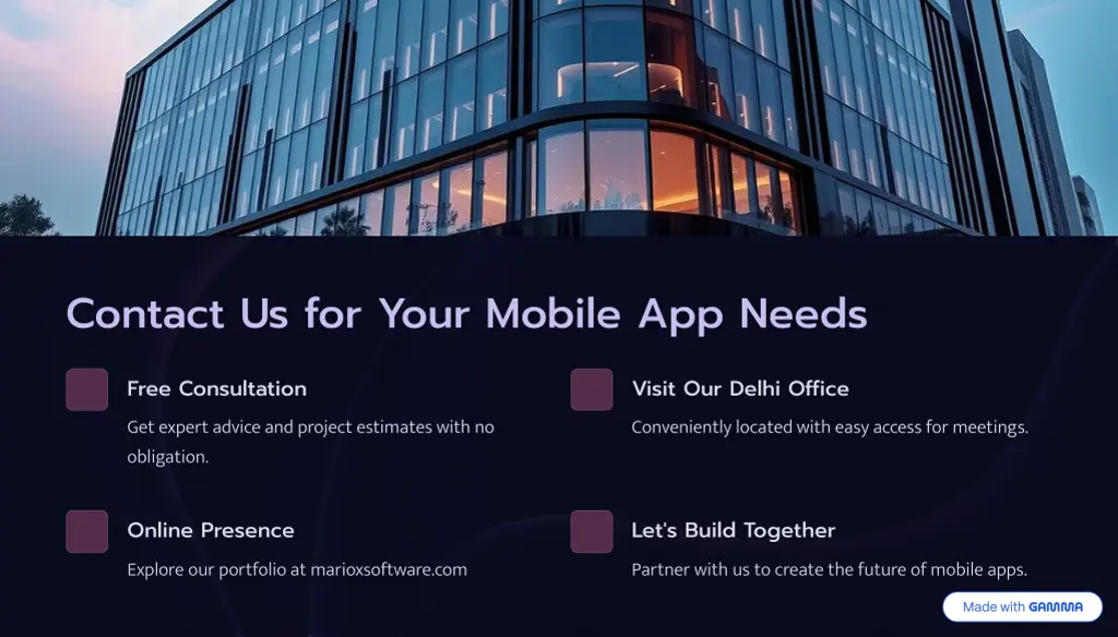 contact us for your mobile app needs