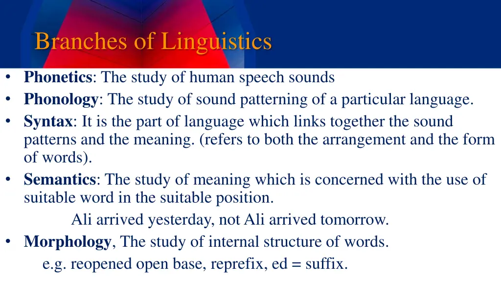 branches of linguistics
