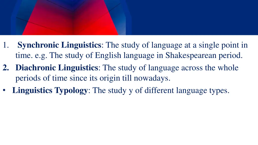 synchronic linguistics the study of language