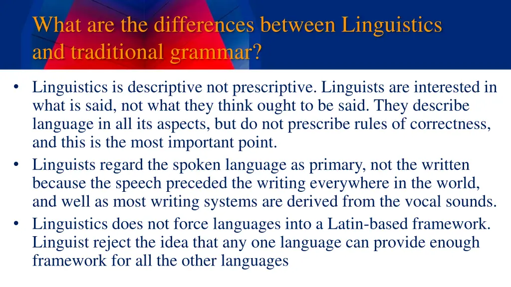 what are the differences between linguistics