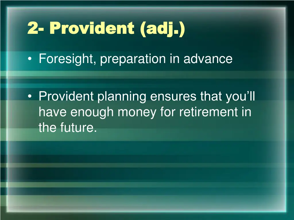 2 2 provident adj provident adj