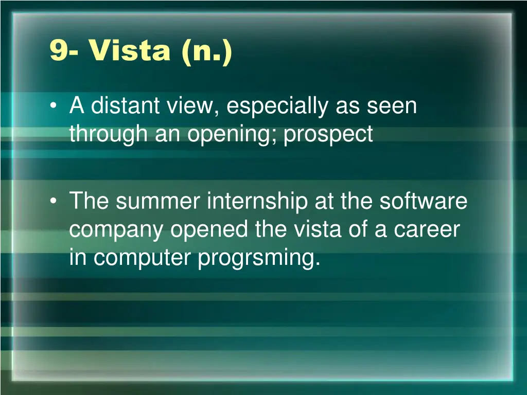 9 vista n